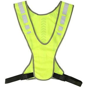 RUIRUIY reflecterend vest, veiligheidsvest, flexibel instelbaar, veiligheidsvest, ademend, reflecterend vest, ideaal voor hardlopen, fietsen en joggen