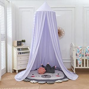 Kinderkamer koepel bedgordijnen jongens meisjes slaapkamer oversized sprei prins prinses kasteel fantasie decoratie net opknoping kinderen spelen tent leeskamer klamboe (paars)