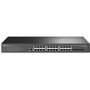 TP-Link TL-SG3428 | 24-poorts Gigabit-schakelaar, 4 SFP-sleuven | Omada SDN geïntegreerd | L2+ Smart beheerd | IPv6 | Statische routering | L2/L3/L4 QoS, IGMP & LAG | Beperkte levenslange bescherming