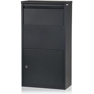 Zelsius - Mercurius - Pakketbrievenbus - Antraciet - Gepoeerdcoat Staal met Roestvrijstalen Elementen