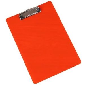 Klemborden met laag profiel gouden clip A4 schrijven klembord schrijven tablet schrijfblad pad A4 papier organisator documentmap doorschijnend (kleur: rood)