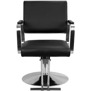 reukmuuc Hydraulische kappersstoel, zware salonstoel voor haarstylist, in hoogte verstelbare stylingstoel met comfortabele rugleuning, professionele schoonheidssalon apparatuur zwart