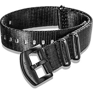 Hemsut NATO Strap, het Horlogebandje van de Zetelriem voor Mannen, Hoog Eind Zachte Kwaliteits Nylon Horlogebanden met Op zwaar werk berekende Geborstelde Gesp van 22mm
