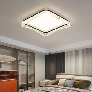 LONGDU LED-inbouw plafondlamp, laag profiel opbouw moderne plafondlamp moderne dimbare plafondlamp for slaapkamer kantoor trappen hotel woonkamer keuken hal (Size : Square 19.7in)