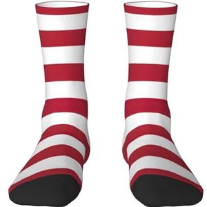 Evengigy Amerikaanse vlag Grappige Sokken Crazy Fashion Cool Gepersonaliseerde Zachte Crew Sokken voor Mannen Vrouwen unisex, Wit, One size
