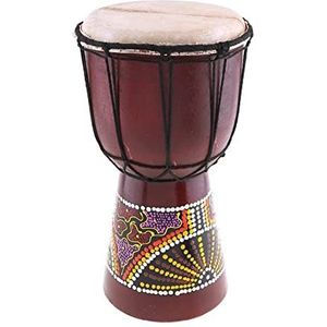 Djembe Drum 4 Inch / 6 Inch / 8.5 Inch Hoge Kwaliteit Professionele Afrikaanse Djembe Drum Kleurrijke Hout Goede Geluid Traditioneel Muziekinstrument (Color : 6 inch)