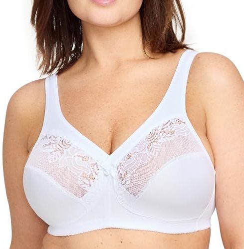 Glamorise Women's Full Figure Wirefree Minimizer Support Bra #1003 Beha, dames, Wit, 100H