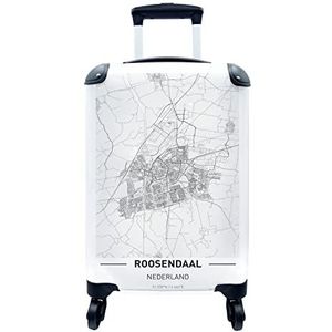 MuchoWow® Koffer - Stadskaart Roosendaal - Past binnen 55x40x20 cm en 55x35x25 cm - Handbagage - Trolley - Fotokoffer - Cabin Size - Print