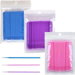 300 stuks applicators toverstokken, applicator wimper make-up mascara voor wimperverlenging, 3 kleuren