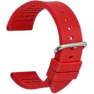 Nieuwe Hoge Kwaliteit Fluororubber Horlogebanden 20mm 22mm 24mm Fashion Sport Rubber Strap Watch Band Horloge Bracelet Belt (Color : Rose red S, Size : 24mm)