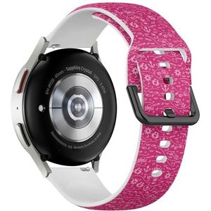 Sportieve zachte band compatibel met Samsung Galaxy Watch 6 / Classic, Galaxy Watch 5 / PRO, Galaxy Watch 4 Classic (Cute Dolphins Octopus), siliconen armband, accessoire