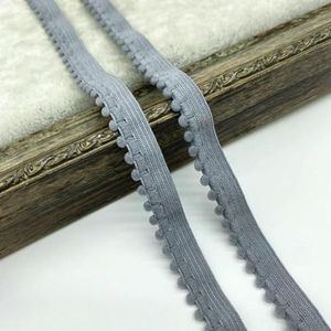 10mm elastische band Nylon lint Ondergoedbandjes BH-band Jurk Naaiwerk Kanten rand Kledingaccessoire Haarbanden DIY-Grijs-5 yards