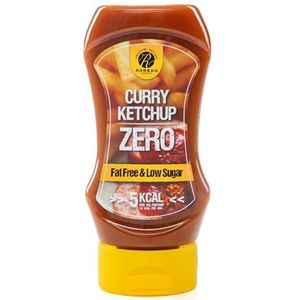 Rabeko Zero Sauce Curry ketchup, 1 x 350 ml zonder suiker en weinig vet, gezonde koolhydraatarme producten, caloriegereduceerd vetverminderd voor salade, friet, hamburger, grill, gluten en lactosevrij