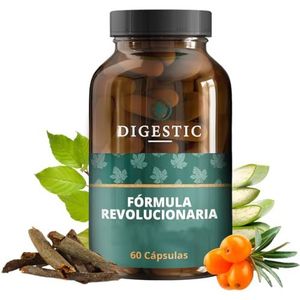 Digestic - Laxeermiddel voor verlichting van constipatie - Ontlasting Verzachter - 100% Natuurlijke Ingrediënten - 60 Capsules - Dikke Darm Detox Reiniging, Verlichting van Winderigheid en Gas, Zacht