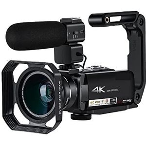 Videocamera Camcorder Video Camera Camcorder 4k Digital Vlogging Camera AC7 10X Optical Zoom Blogger Filming Professional With Microphone Multifunctionele vlogcamera(Bundle A)