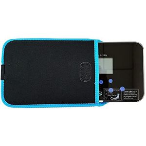 NEWLINE NY Auto Step On Super Mini Travel Bathroom Scale, 5,25"" x 8,5"" Auto Step On Super Mini Travel Badkamer Scale, 5,25"" x 8,5"" SBB0638SM-TW+S002BU (Trendy Wave)