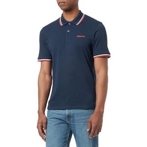 JACK & JONES Jjcampa Polo Ss Poloshirt voor heren, Navy Blazer/Print: small, L