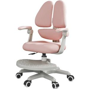 Kinderbureau En -stoel, In Hoogte Verstelbare Kindercomputerstoel Met Armleuningen, Ergonomische Studentenstoel, Geschikt For Jongens En Meisjes Van 3-18 Jaar (Color : Pink)