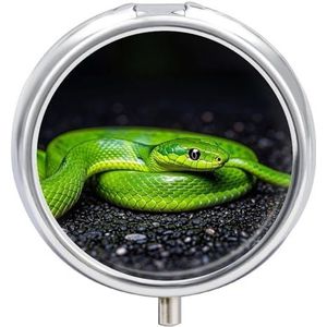 Ronde pillendoos 3 compartimenten draagbare medicijnpillendoos één maat pillendoos voor zakpillenorganisator en vitaminecontainers voor reizen