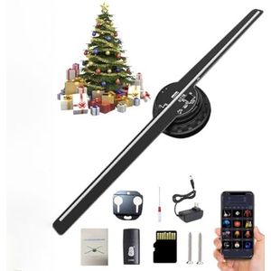 3D Hologram Fan LED Projector, Wi-Fi holografisch LED-display, LED-Kerstboom, Projector (APP-afstandsbediening), voor bar, Kerstmis, Halloween
