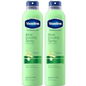Vaseline Intensive Care Spray Moisturizer, Aloe Soothe 6.5 oz, Twin Pack