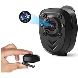 Mini-lichaamscamera, Politie Lichaam Revers Gedragen Video Camera 1080P HD DVR IR Night Zichtbare LED Licht Cam Record Digitale Mini DV recorder Voice 16G 32G voor wetshandhaving, levering (Size : 32