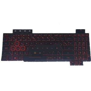Spaans Belgisch Italiaans Verlicht Toetsenbord Voor FX505 Voor Gaming Voor FX505DY FX505DV FX504 FX86 0KNB0-661CUK00(BE Red backlight)