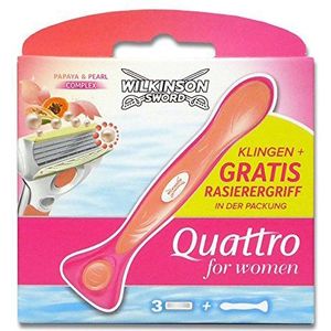 Wilkinson Sword Scheermesjes - Quattro For Women - 3 Mesjes+Houder