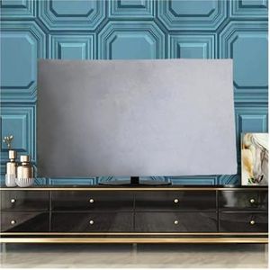 TV-hoes fluwelen stof tv-hoes, 43 inch, 55 inch, 65 inch, hangende tv-hoes, stofdicht, voor kantoor, tv-schermhoes compatibel (fluweel zilver as, 70 inch)