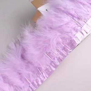 10 meter verenrand lint kalkoenveren versieringen voor bruiloft veren jurk voor decoratie naaien ambachten -violet-10 meter