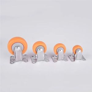 1 x 1/1,25/1,5/2 inch oranje draaiwagen rubberen wiel (kleur: B, maat: 5 cm)