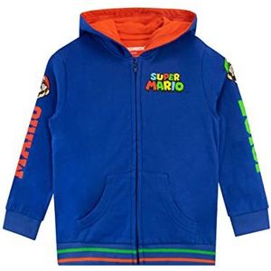 Super Mario Bros Jongens Zip-Up Hoodie Blauw 106