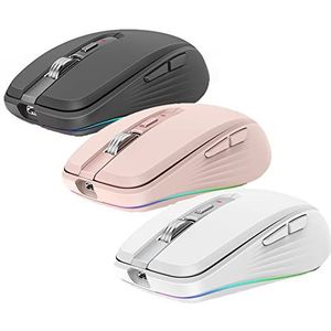 BT 5.0 draadloze gamingmuis, oplaadbare stille multi-arc touch-muizen ultradunne magische muis voor laptop ipad mac pc macbook (Roze)