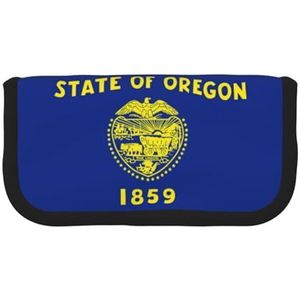 gopoo Oregon State Flag Leuke Canvas Potlood Pouch - Georganiseerde Opslag voor Reizen & Dagelijks Gebruik Etui, Make-up Pouch
