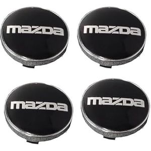4 stuks auto wielnaafdoppen voor Mazda 65mm auto wielnaafdoppen vervangende wieldoppen wielnaafdop stickers B