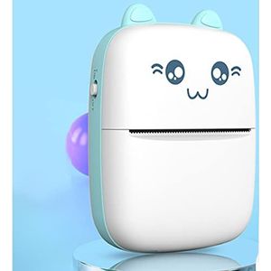 WMMNHY Draagbare thermische printer mini -printer 57 mm afdrukken draadloze printer(Blu)