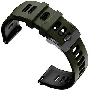 Shieranlee voor horloge GT 2 riem, 22mm zachte siliconen band vervanging riem voor horloge GT/GT 2/horloge actief/Gear S3 Frontier/S3 Classic/Galaxy horloge 46mm, onesize, leger-zwart