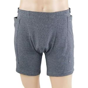 Incontinentiebroeken, Katheterondergoed Urinezakbroeken met dubbel zakontwerp Gemakkelijk schoon te maken Comfortabel Urine-incontinentieondergoed Katoen Herbruikbaar (Color : Men, Size : Medium)