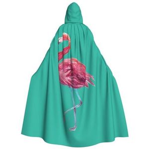 EdWal Flamingo's print Unisex Hooded Mantel, Cosplay Heks Mantel, Volwassen Vampieren Cape, Carnaval Feestbenodigdheden