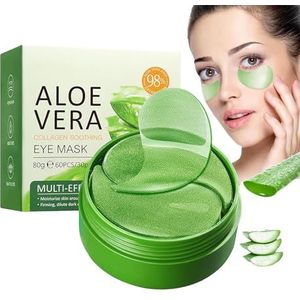 60 stuks aloë vera oogpads tegen donkere kringen, oogpads tegen kringen rond de ogen, hyaluronzuur oogpleisters tegen kringen rond de ogen, rimpels, zwellingen en wallen onder de ogen, hydraterend