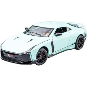 Voor Nieuwe 50e Verjaardag Gelimiteerde Editie Diecast Automodel 1:24 Speelgoedauto Ornamenten Simulatie Sportwagen Model Auto(1:24 Light Green)