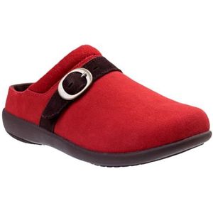 Spenco Dames Ashley Suede Mule, Rood, 42 EU