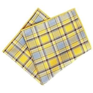 Geruite kleurrijke katoenen zakdoeken Geweven bedrukte geruite zakvierkant Heren casual gestreepte vierkante zakken (Color : 03)