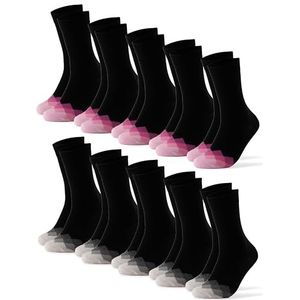 Occulto Sokken 'Evelin'  grijs / lichtgrijs / grijs gemêleerd / lichtroze / donkerroze / zwart