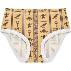 YOUJUNER Meisjesondergoed Oude Egyptische hiërogliefen Peuter Slipje Katoenen Broek Kleine Meisjes Slips Comfort Kids Onderbroek, Meerkleurig, 2 jaar