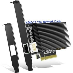 10 GB Base-T PCI-e Network Card, X540-T1 Controller, NICGIGA 10 Gbps Ethernet-adapter met 10 Gbe RJ45-poort, 10G NIC-kaart, ondersteuning Windows/Windows Server/Linux/Vmware/ESX