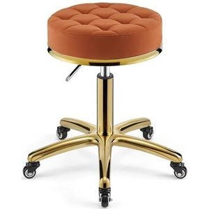 FXLUHAY In hoogte verstelbare rollende draaibare kruk met zware hydraulische metalen basis voor keukensalon kliniek bar (G)