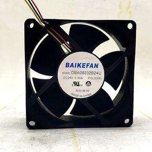 For - Solution for PC and Electronics DB08032B24U 8038 24V 0.50A 8cm Double Ball Bearing Case Fan LMNCBVYA