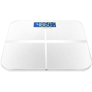 Bluetooth Smart Lichaamsvetweegschaal Digitale Lichaamsweegschaal Met LCD-scherm Elektronisch Wegen BMI-samenstellingsanalysatorhulpmiddelen Gemakkelijk Te Gebruiken(White USB Charging)