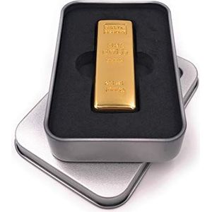 Onwomania Gouden staaf edel metaal USB-stick in aluminium geschenkdoos 8 GB USB 2.0